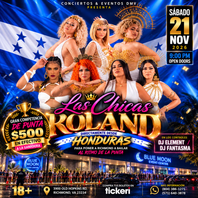 Event - LAS CHICAS ROLANDS en BLUE MOON EVENT CENTER - Richmond, Virginia - November 21, 2026 | concert tickets