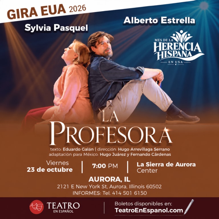 Event - La Profesora, sensacional obra teatral con Sylvia Pasquel y Alberto Estrella en Aurora IL, 23 de Octubre.  - Aurora, Illinois - October 23, 2026 | concert tickets