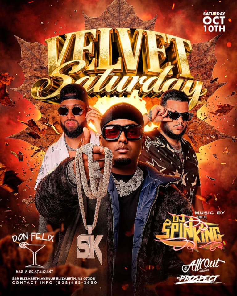 Event - Oct 10 Velvet Saturday DJ SPINKING - DJ ALL OUT - DJ PROSPECT - Elizabeth, New Jersey - October 10, 2026 | concert tickets