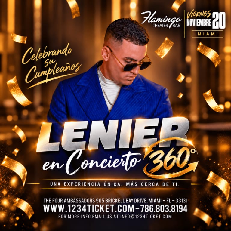 Event - Lenier Celebra su cumpleaños En Conierto 360 - Miami, Florida - November 20, 2026 | concert tickets