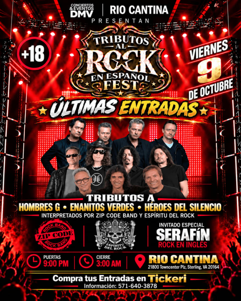 Event - TRIBUTOS ROCK EN ESPAÑOL FEST en STERLING - Sterling, VA - vie, 9 de octubre de 2026} | concert tickets