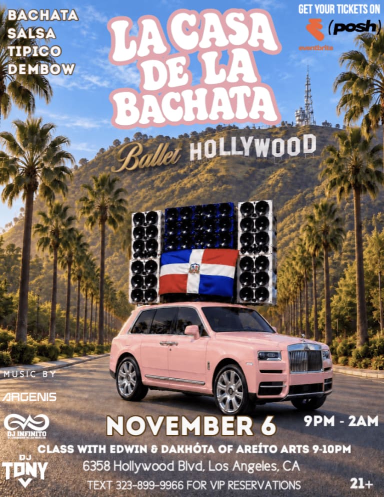Event - LOS ANGELES’ BIGGEST BACHATA PARTY @ Ballet Hollywood | La Casa de la Bachata - Los Angeles, California - November 6, 2026 | concert tickets