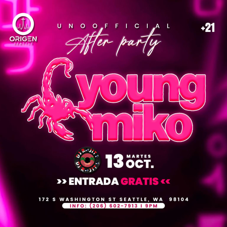 Event - Young Miko Unofficial After Party - Seattle, Washington - October 13, 2026 | concert tickets