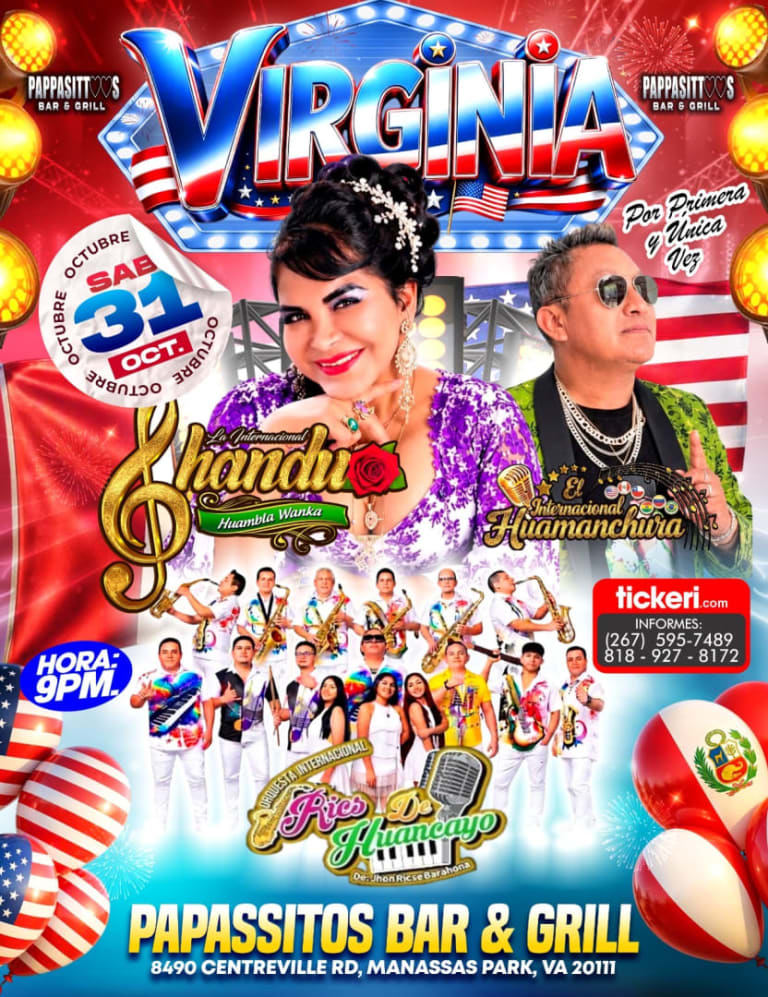 Event - CONFIRMADO VIRGINIA ÚNICA PRESENTACIÓN SHANDU Y ORQUESTA DESDE PERÚ  - Manassas Park, Virginia - October 31, 2026 | concert tickets
