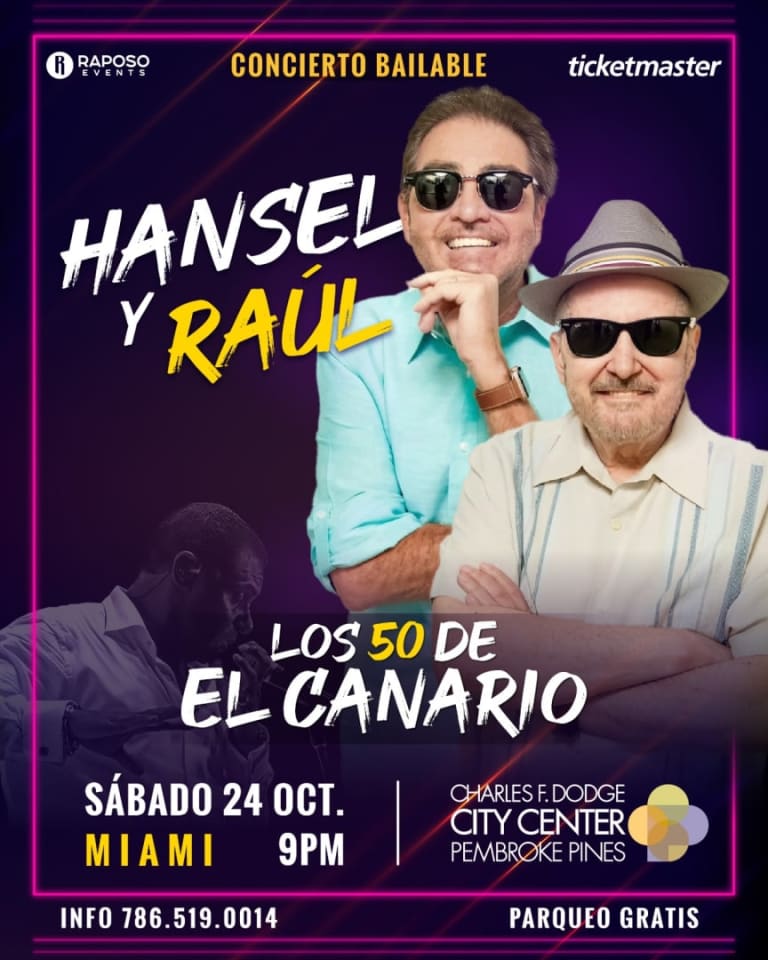 Event - HANSEL Y RAUL JUNTO A EL CANARIO EN MIAMI  - Pembroke Pines, Florida - October 24, 2026 | concert tickets