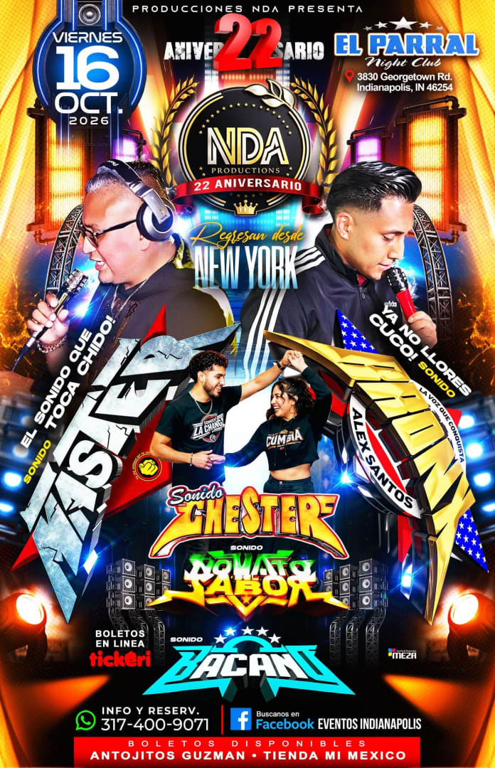 Event - Sonido Bronx  / Sonido Master  - Indianapolis, Indiana - October 16, 2026 | concert tickets