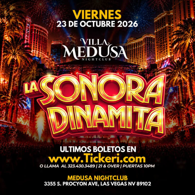 Event - LA SONORA DINAMITA en VILLA MEDUSA de Las Vegas! - Las Vegas, Nevada - October 23, 2026 | concert tickets