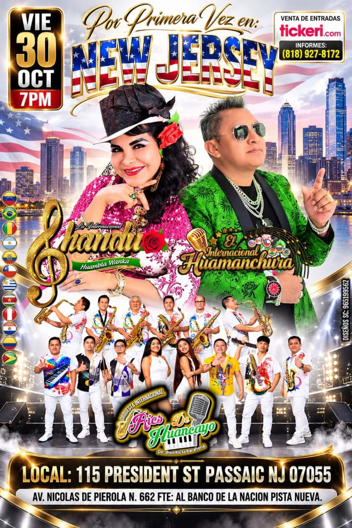 Event - New JerseyPor Primera Y Única Vez SHANDU LA WAMBLA WANKA  - Passaic, New Jersey - October 30, 2026 | concert tickets