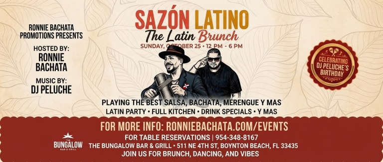 Event - SAZÓN LATINO | Latin Brunch - Boynton Beach, Florida - October 25, 2026 | concert tickets