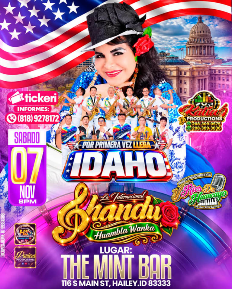 Event - POR PRIMERA EN VEZ EN IDAHO SHANDU Y ORQUESTA - Hailey, IDAHO - November 7, 2026 | concert tickets