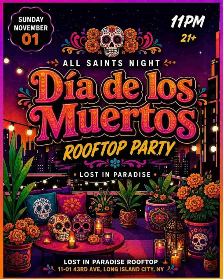 Event - Dia de los Muertos Rooftop Party at Lost in Paradise, Queens - New York, New York - November 1, 2026 | concert tickets
