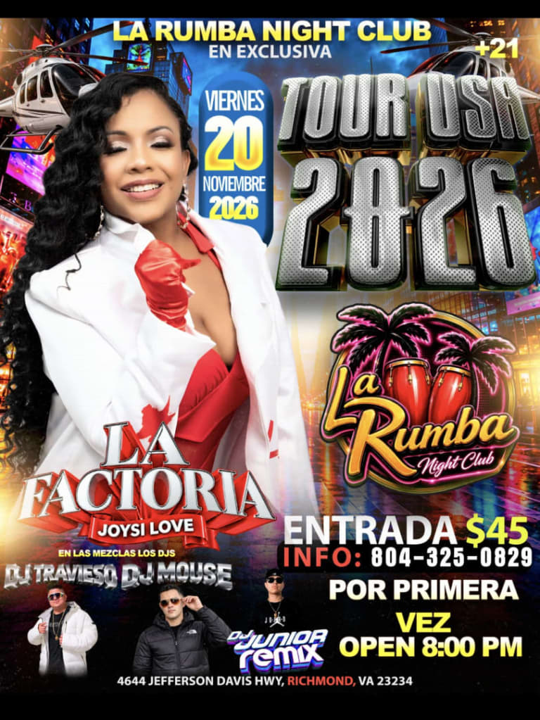 Event - LA FACTORÍA JOYSY LOVE  - Richmond, Virginia - November 20, 2026 | concert tickets