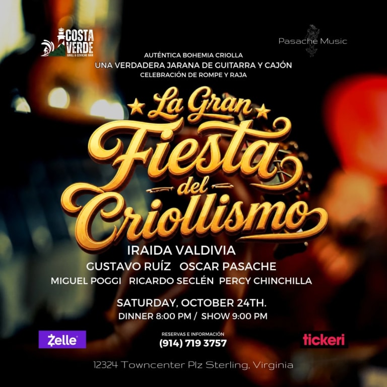 Event - LA GRAN FIESTA DEL CRIOLLISMO - STERLING VA - Celebrando el Día de la Canción Criolla a lo grande. - Sterling, Virginia - October 24, 2026 | concert tickets