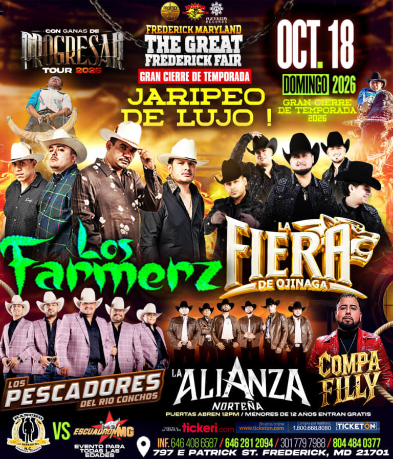 Event - JARIPEO DE LUJO CON LOS FARMEZ Y MAS! - Frederick, Maryland - October 18, 2026 | concert tickets