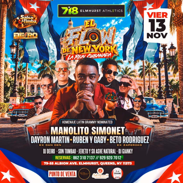 Event - Homenaje a Manolito Simonet con Dayron Martin, Ruben y Gaby, Beto Rodriguez, y Mas! Presentado por Elmhurst Athletics - Elmhurst, New York - November 13, 2026 | concert tickets