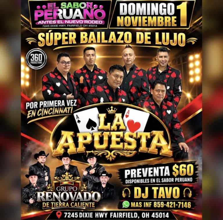 Event - LA APUESTA EN CONCIERTO! - Fairfield, Ohio - November 1, 2026 | concert tickets