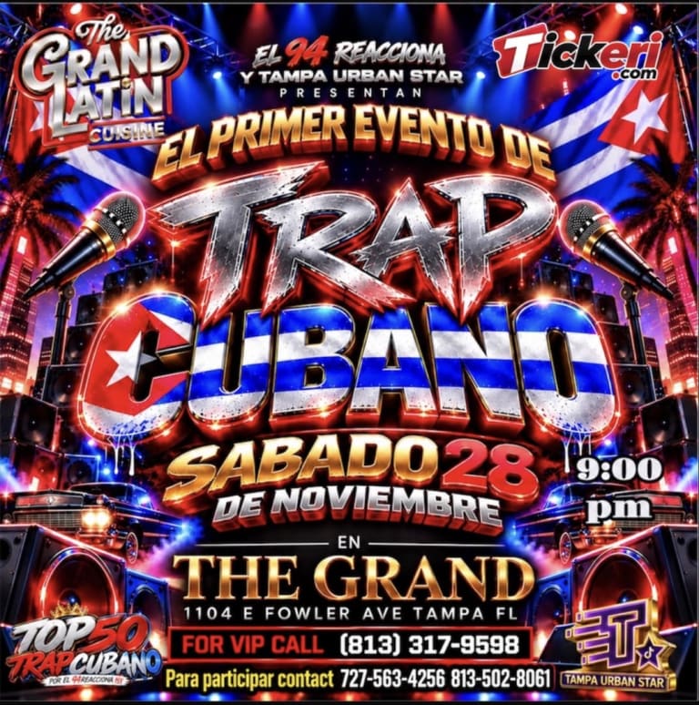 Event - PRIMER EVENTO DE TRAP CUBANO EN TAMPA 🇨🇺 - Tampa, Florida - November 28, 2026 | concert tickets