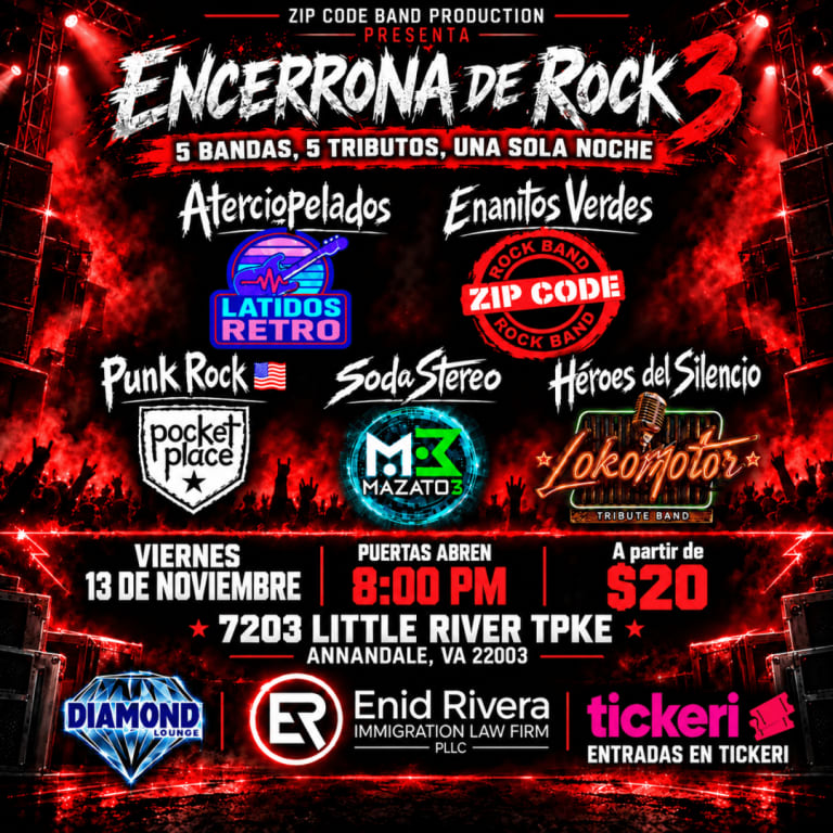 Event - Encerrona de Rock 3 - Annandale, VA - Fri, November 13, 2026} | concert tickets