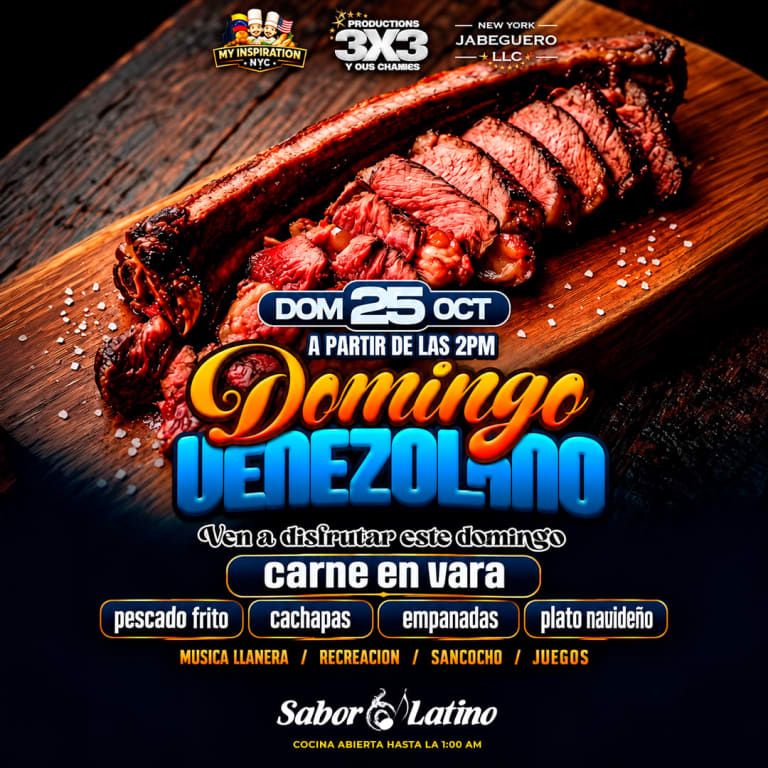 Event -  DOMINGO VENEZOLANO | Sabor Latino - Queens, New York - October 25, 2026 | concert tickets