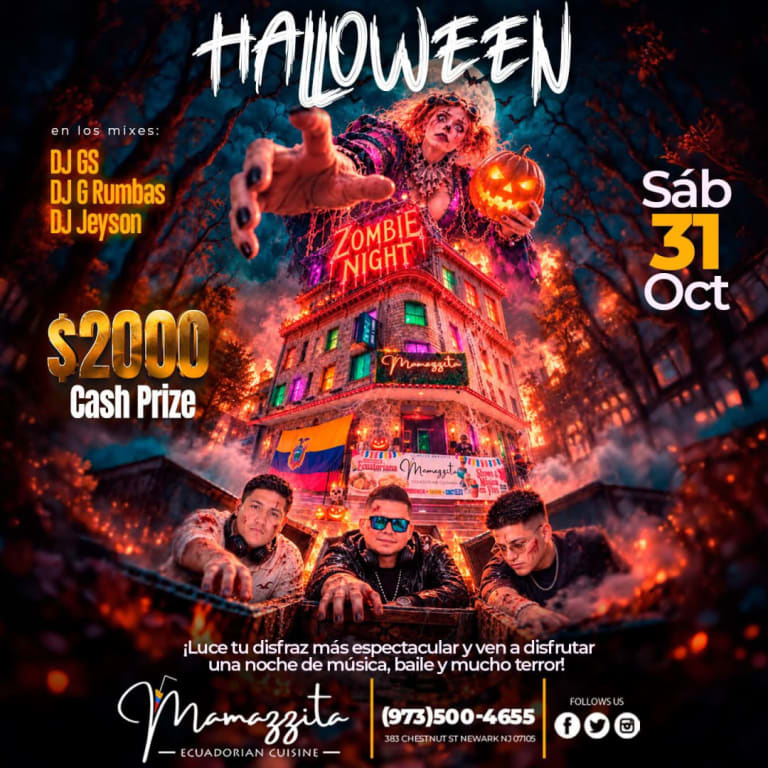 Event - Halloween Zombie Night at Mamazzita in New Jersey - Newark, New Jersey - October 31, 2026 | concert tickets