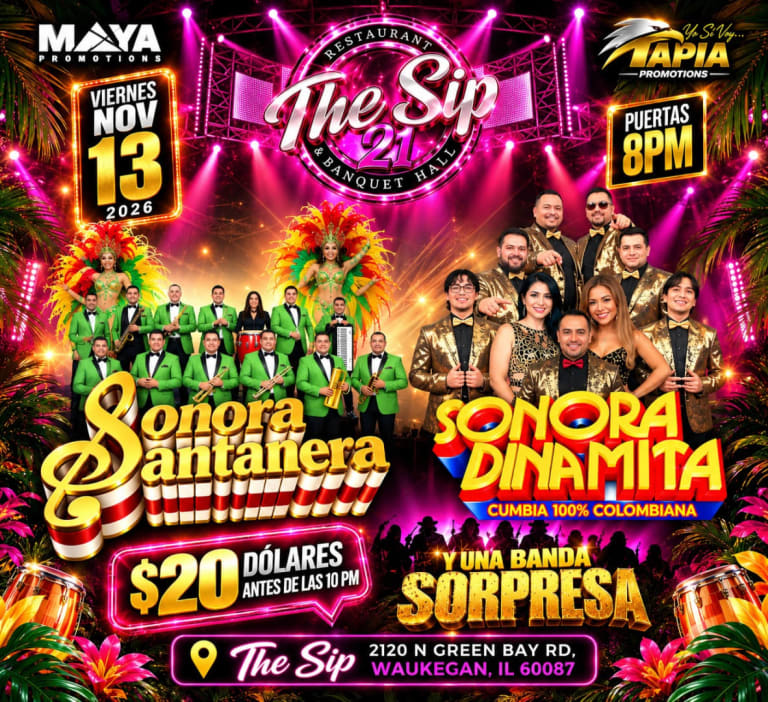 Event - Sip Sonora Dinamita, Sonora Santanera  - Waukegan, Illinois - November 13, 2026 | concert tickets