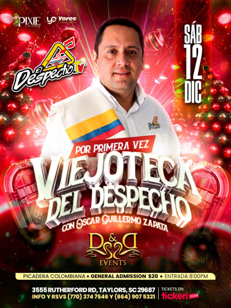 Event - La Viejotek Del Despecho (Desde Colombia) - Taylors, SC - sáb, 12 de diciembre de 2026} | concert tickets