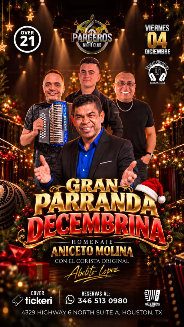 Event - HOMENAJE A ANICETO MOLINA - Houston, Texas - December 4, 2026 | concert tickets