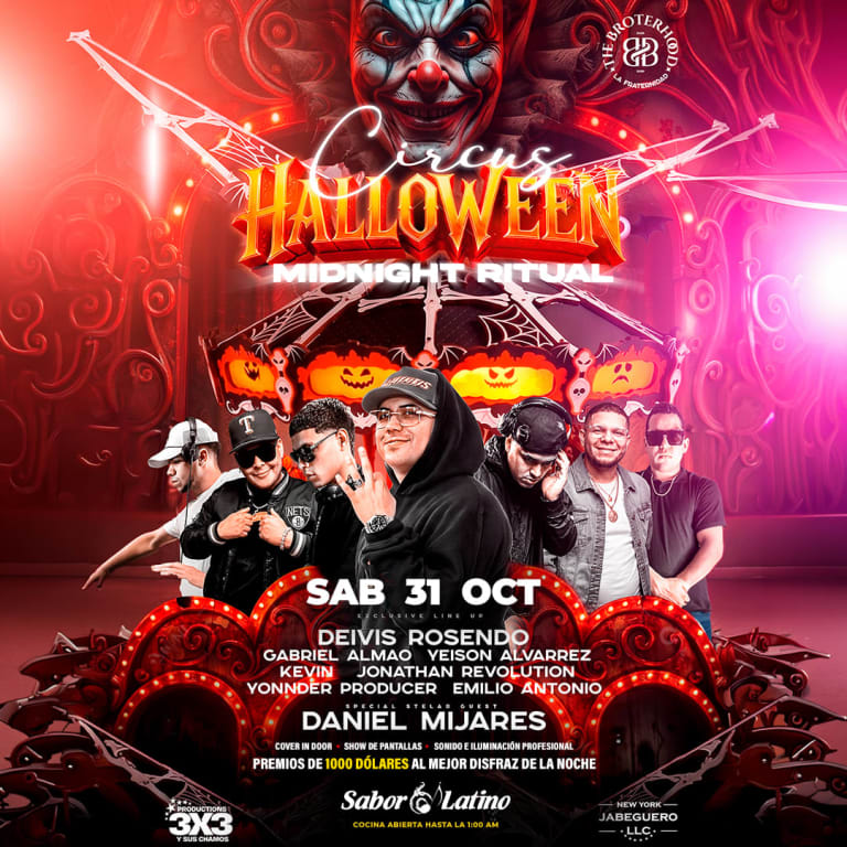 Event - CIRCUS HALLOWEEN | Sabor Latino - Queens, NY - Sat, October 31, 2026} | concert tickets