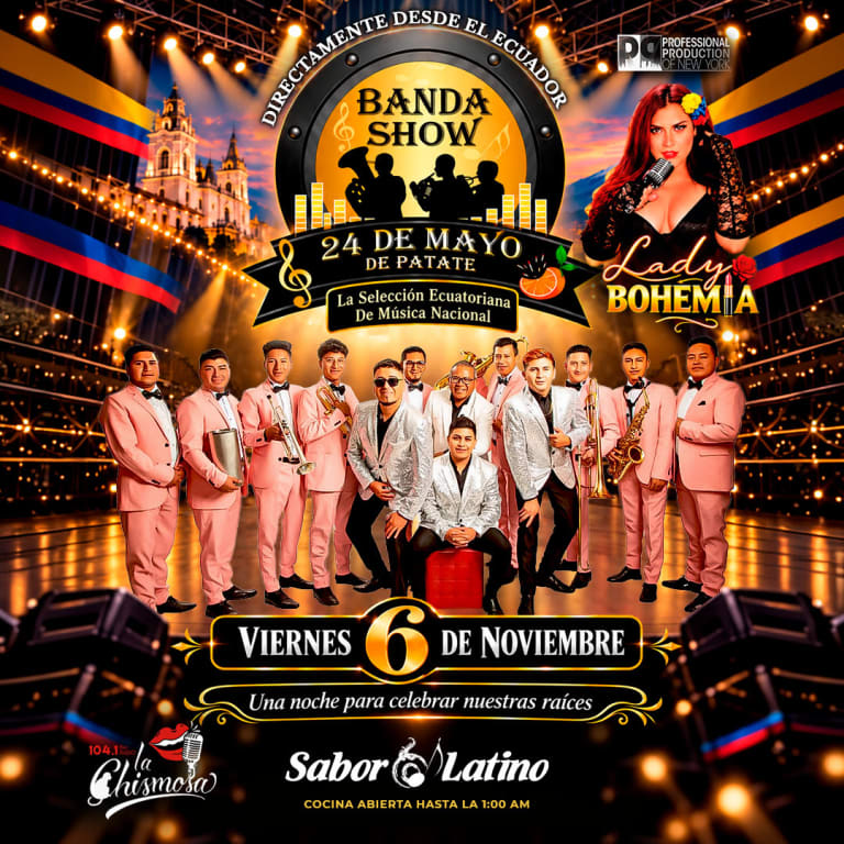 Event - BANDA SHOW 24 DE MAYO DE PATATE | Sabor Latino - Queens, NY - Fri, November 6, 2026} | concert tickets