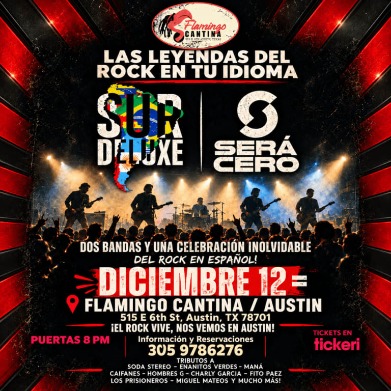 Event - Las Leyendas del Rock en Tu Idioma , El Tributo con SurDeluxe y Será Cero en Austin Tx. - Austin, Texas - December 12, 2026 | concert tickets