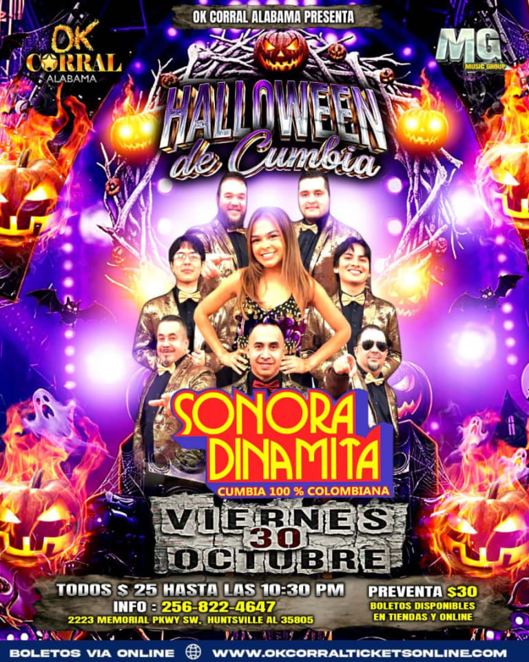 Event - HALLOWEEN CON LA SONORA DINAMITA🧨 - Huntsville, Alabama - October 30, 2026 | concert tickets