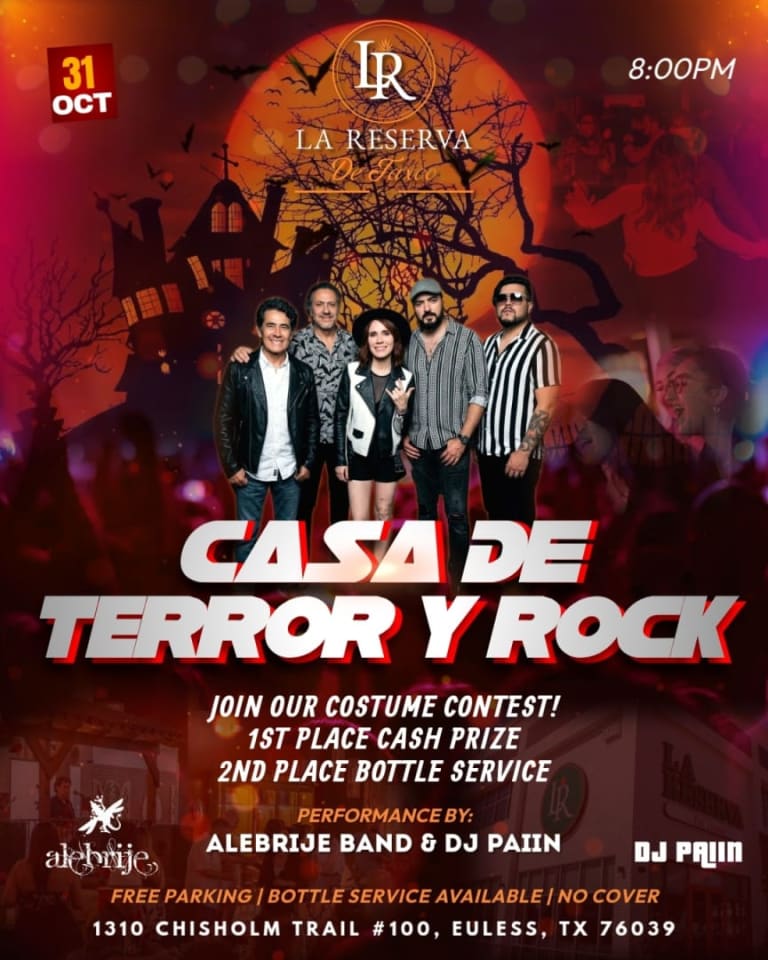 Event - 🎃🔥🎸 CASA DE TERROR Y ROCK — HALLOWEEN NIGHT AT LA RESERVA DE TAXCO WITH ALEBRIJEBAND AND DJ PAIIN! 🔥🎶 - Euless, Texas - October 31, 2026 | concert tickets