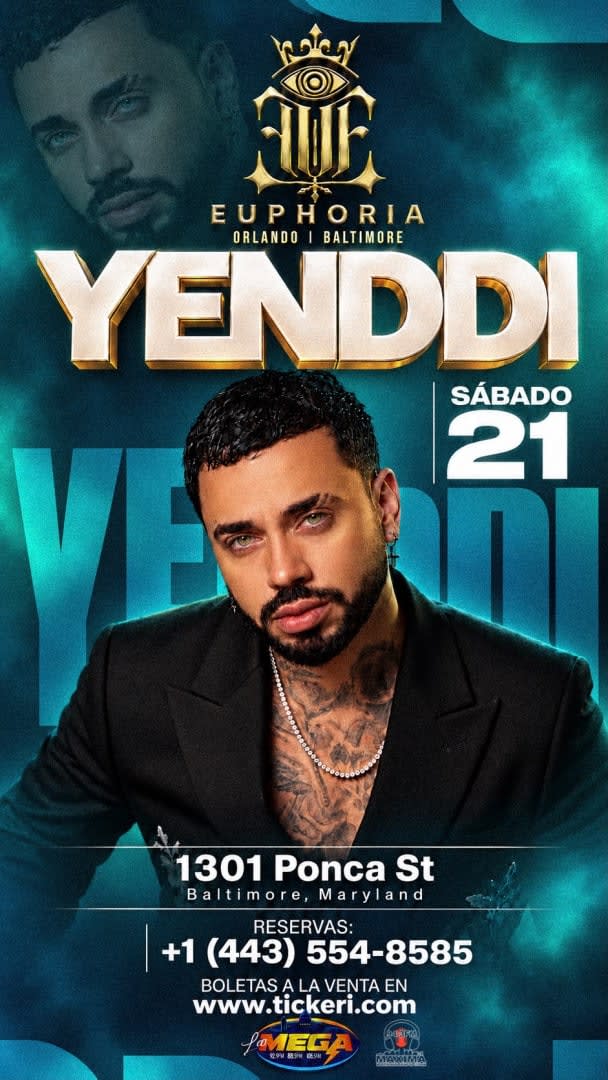 Event - YENDDI BALTIMORE - Baltimore, Maryland - November 21, 2026 | concert tickets