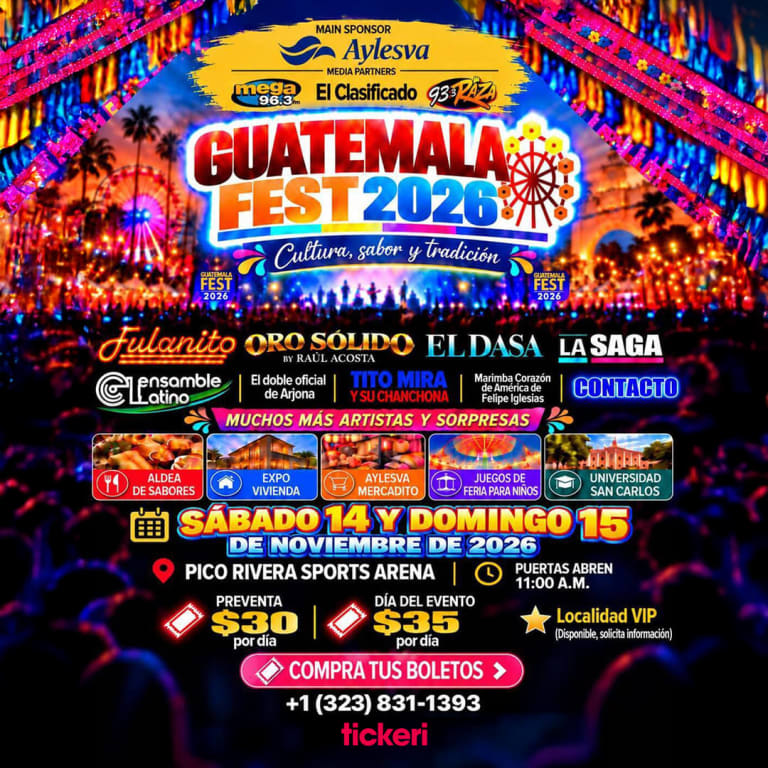 Event - Guatemala Fest 2026 Cultura, Sabor y Tradicion - Pico Rivera, California - November 14, 2026 | concert tickets