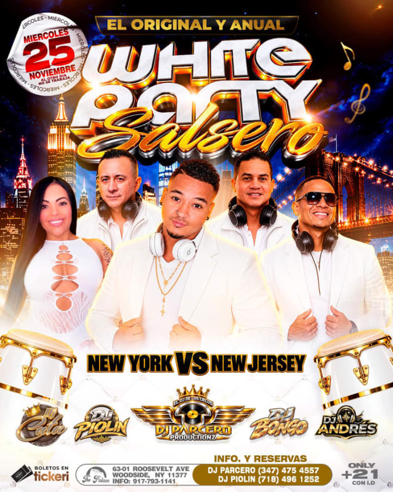 Event - WHITE PARTY SALSERO - EL ORIGINAL DE NY! - WOODSIDE, NY - mié, 25 de noviembre de 2026} | concert tickets