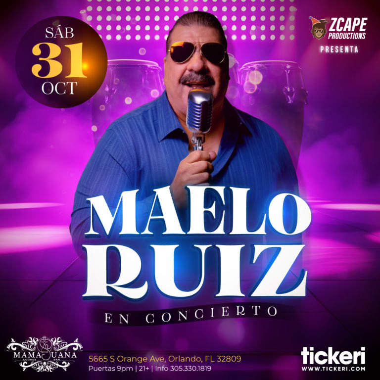Event - Maelo Ruiz en concierto en Orlando - Pine Castle, Florida - October 31, 2026 | concert tickets