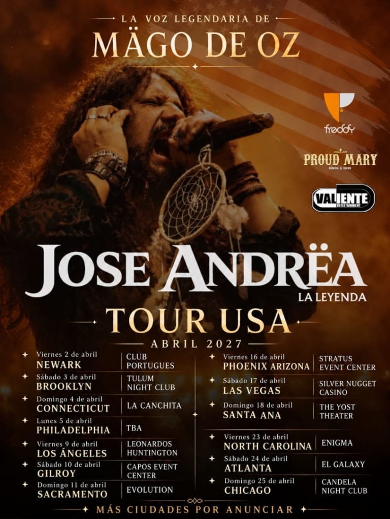 Event - JOSE ANDREA LA VOZ LEGENDARIA DE "MAGO DE OZ" en BROOKLYN - Brooklyn, New York - April 3, 2027 | concert tickets