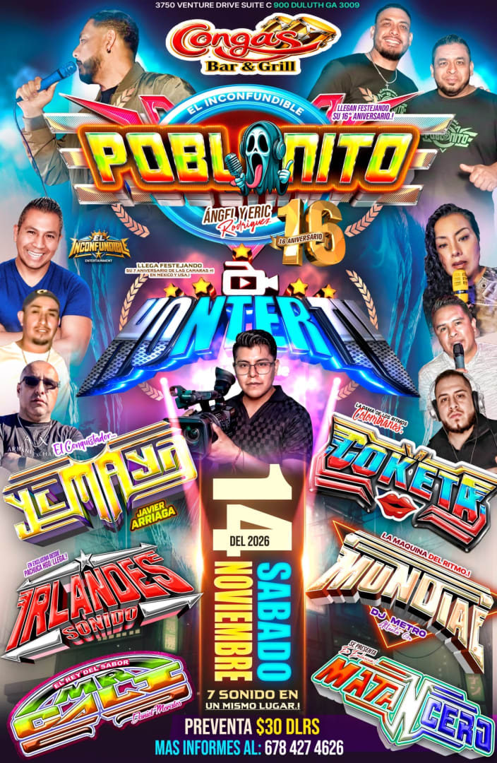 Event - Plobanito 16 aniversario  - Duluth, Georgia - November 14, 2026 | concert tickets