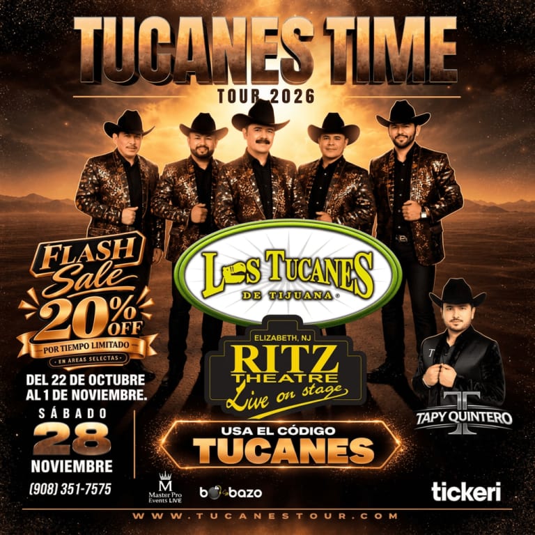 Event - Los Tucanes de Tijuana y Tapy Quintero en New Jersey - Elizabeth, NJ - sáb, 28 de noviembre de 2026} | concert tickets