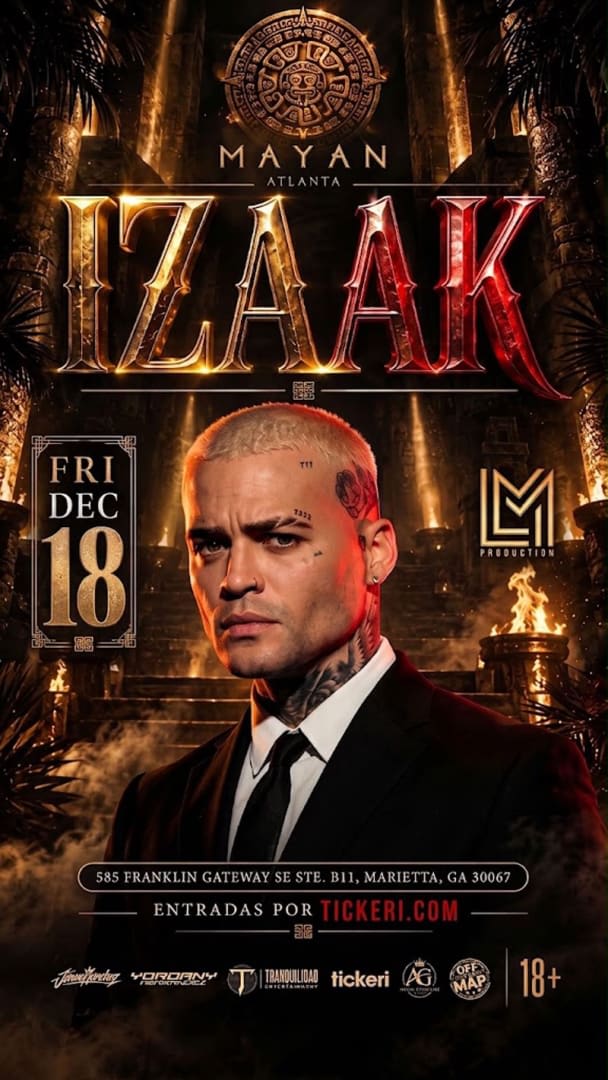 Event - Izaak - Marietta, GA - vie, 18 de diciembre de 2026} | concert tickets