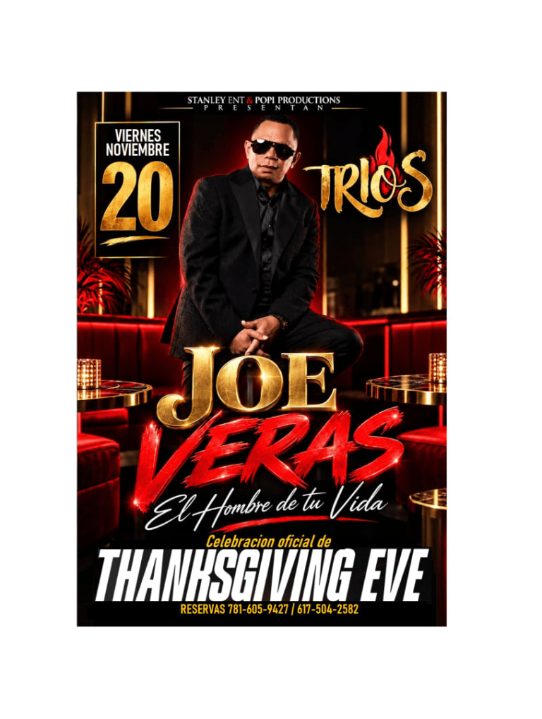 Event - JOE VERAS en Lynn, NOV 20 - Lynn, Massachusetts - November 20, 2026 | concert tickets