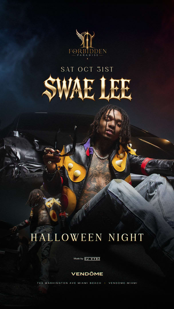 Event - Motion Picture Saturdays Halloween Party Swae Lee Live At Vendome Miami - Miami Beach, Florida - October 31, 2026 | concert tickets