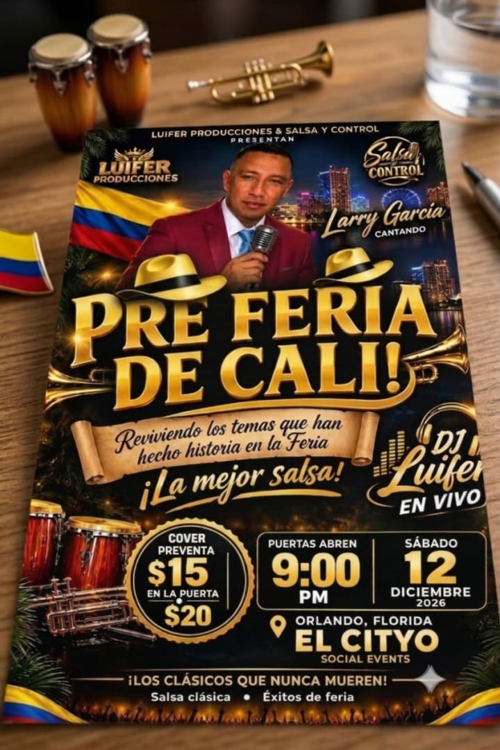 Event - 🎺 ¡PRE-FERIA DE CALI EN ORLANDO! 🇨🇴🔥 - Orlando, FL - sáb, 12 de diciembre de 2026} | concert tickets