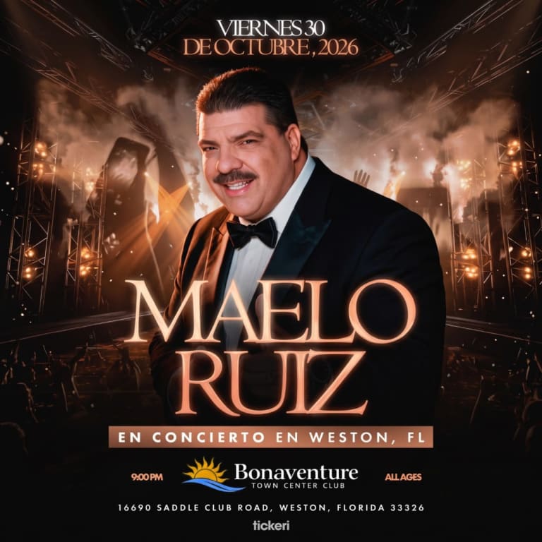 Event - Maelo Ruiz en concierto en Weston Fl - Weston, FL - Fri, October 30, 2026} | concert tickets