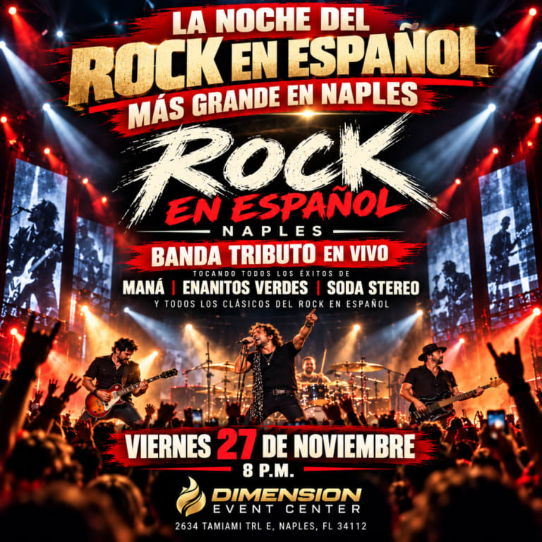 Event - Rock En Español Naples - La Noche Del Rock En Español Más Grande De Naples - Naples, Florida - November 27, 2026 | concert tickets