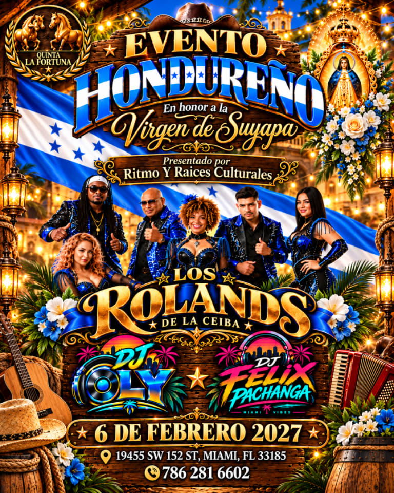 Event -  Ritmo Y Raices Culturales presenta el Gran Evento Hondureno en Honor a la Virgin de Suyapa  - Miami, Florida - February 6, 2027 | concert tickets