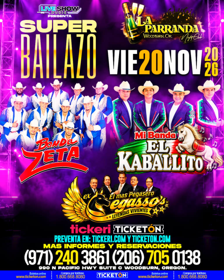 Event - BANDA Z MI BANDA EL KABALLITO Y MAS - Woodburn, Oregon - November 20, 2026 | concert tickets