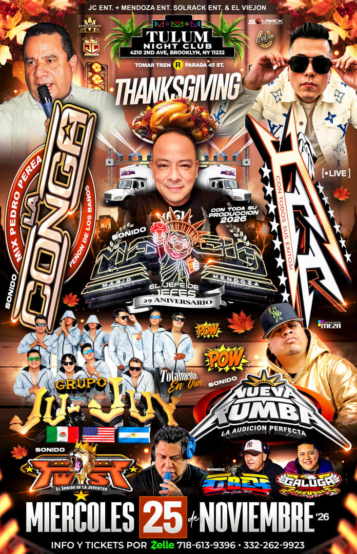 Event - 🦃 Gran Baile de Thanksgiving en Tulum Night Club! 🔥 - Brooklyn, NY - Wed, November 25, 2026} | concert tickets