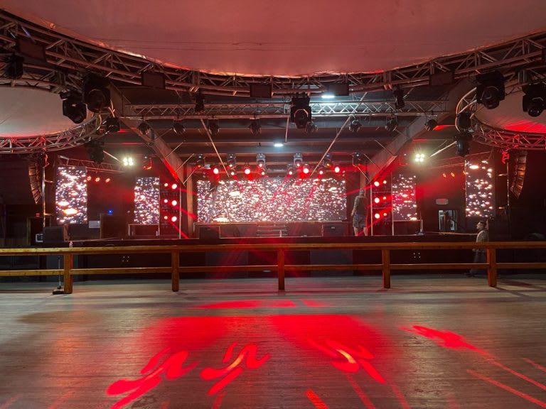 Stage lighting at The Hideout