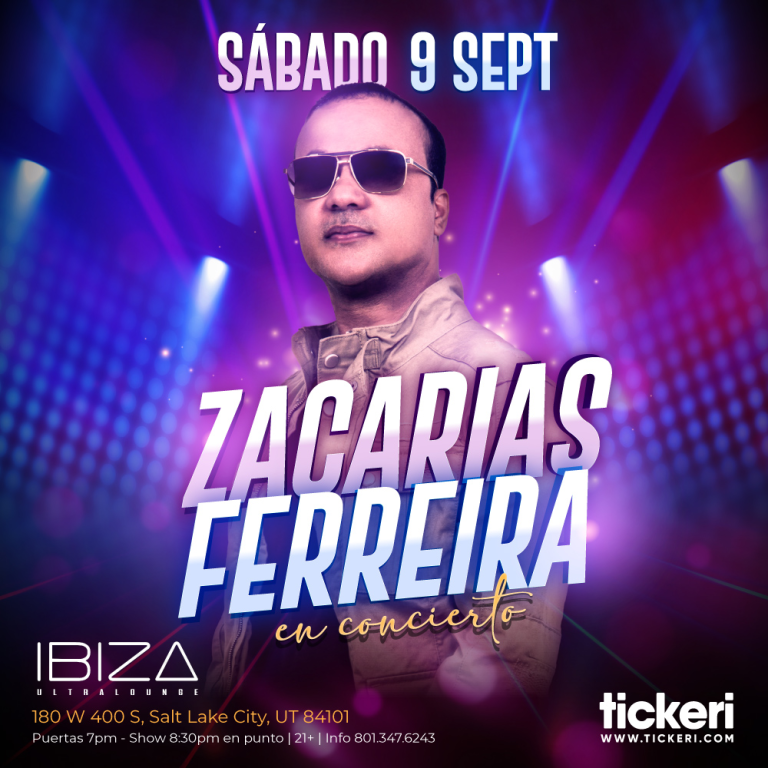Event - ZACARIAS FERREIRA EN SALT LAKE CITY - Salt Lake City, Utah - September 9, 2023 | concert tickets